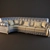 Classic Custom-Made Sofa: Paolo Lucchetta Wooden Inserts 3D model small image 1