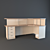 Sleek Office Desk 3D model small image 1