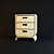 Rattan Bedside Table 3D model small image 1