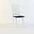 Elegant Decorative Chair 3D model small image 1