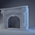 Classic White Fireplace 3D model small image 1