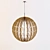 Wooden Plate Chandelier 3D model small image 1