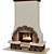 Langon Fireplace: Custom-Built Perfection 3D model small image 1