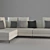 Italian Elegance: Minotti Allen Sofa 3D model small image 1