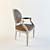 Vintage French Leather Armchair 3D model small image 1