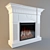 Elegant Electric Fireplace 3D model small image 1