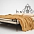 Vintage Cast Iron Bed Frame 3D model small image 1