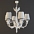 Elegant White Possoni Chandelier 3D model small image 1