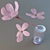 Pretty Pink Flower Bouquet 3D model small image 1