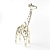 Tall & Adorable Giraffe Toy 3D model small image 1