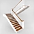 Sleek Balustrade Staircase 3D model small image 1
