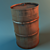 Rustic Barrel Decor | Vintage Style 3D model small image 1