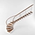 Rounded Wood Staircase 3D model small image 1