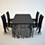 Modern Designer Table and Chair 3D model small image 1