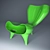 Modern Felt Chair: Stylish Comfort 3D model small image 1