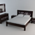 "Sakura" Bed: Modern Elegance & Comfort 3D model small image 1