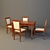 Modern Acacia Furniture Set 3D model small image 1
