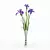 Elegant Iris Vase 3D model small image 1