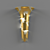 Suspended Sovereign Gold Lamp 3D model small image 1