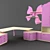 Hello Kitty Kids Furniture 3D model small image 1