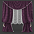 Classic Curtains with Lambrequin & French Valance 3D model small image 1