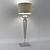 Title: Elegant Floor Lamp with Fabric Shade 3D model small image 1