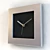 Contemporary Square Wall Clock 3D model small image 1