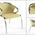 Sleek Ergonomic Chair 3D model small image 1
