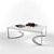 Sleek Modern Coffee Table 3D model small image 1