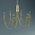 Gilda Art Deco Metal Chandelier 3D model small image 1