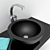 Flaminia Fonte: Sleek 500mm Diameter Basin 3D model small image 1