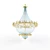 Antique Golden Candle Chandelier 3D model small image 1