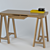 Loft-inspired Work Table | 1200X600 | Stylish and Functional 3D model small image 1