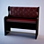 Stylish 3-Seater Velvet Sofa 3D model small image 1