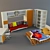 Melodio Kids Furniture Collection 3D model small image 1