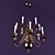 Elegance Defined: Ralph Lauren Brass Chippendale Chandelier 3D model small image 1