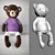 Cuddly Russian Teddy Bear 3D model small image 1