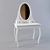 Elegant Vanity Mirror with Storage 3D model small image 1