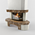 Elena Andalusia Corner Fireplace with Deco 770 3D model small image 1