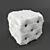 Leather Soft Pouf 3D model small image 1