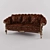 Classic Textured Sofa 3D model small image 1