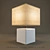 Elegant Ceramic Cube Lamp 3D model small image 1