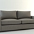 Elegant 220cm Sofa 3D model small image 1