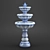 Artistic Ceramic Fountain 3D model small image 1