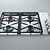Miele KM3000 Series: Precise Gas Cooktop 3D model small image 1