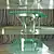 Sleek Stainless Steel Glass Table 3D model small image 1