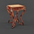 Russian Square Side Table - A249 3D model small image 1