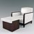 Versatile Chair and Table Set 3D model small image 1