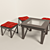 Verandah Table and Stool Set 3D model small image 1