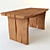 Sturdy Wooden Table 3D model small image 1